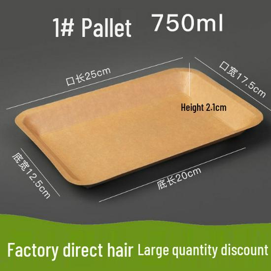 Disposable Kraft Paper Tray for Picnic and BBQ Snacks