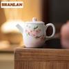 110ml Hand-painted Peach Blossom Teapot Handmade Tea Infuser Pot Tea Making Kettle With Ball Hole Flower Tea For Tea Ornaments