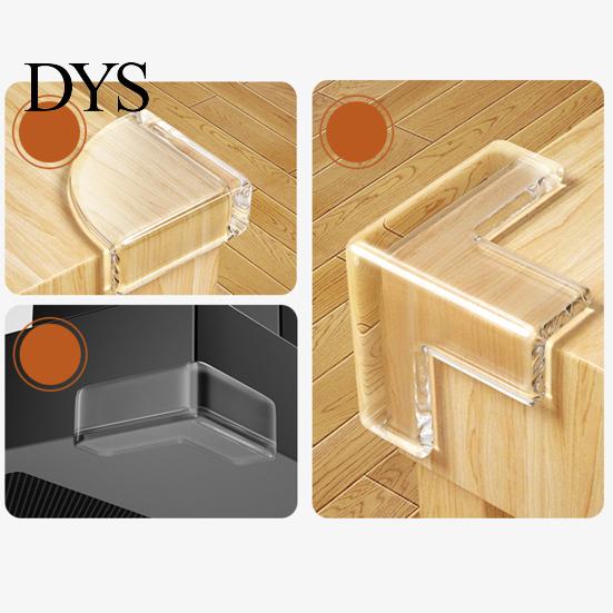 Furniture Corner Protector 4Pcs Table Guard Transparent Baby Safety Silicone L Type Edge Cover T Fan Children Protection Home Supplies