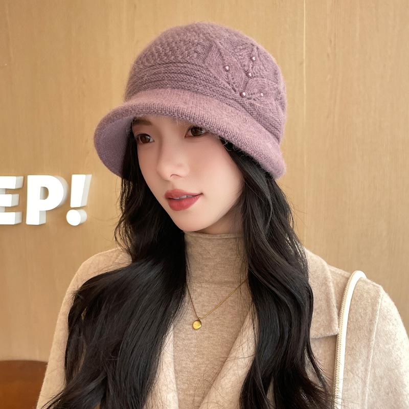 Fashion Windproof Warm Hat for Women In Winter, The Elderly Loose Outdoor Travel Knitted Hat