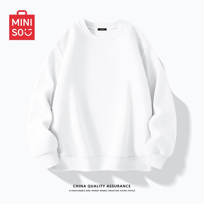 MINISO Men's Heavyweight Cotton Crew Neck Sweatshirt