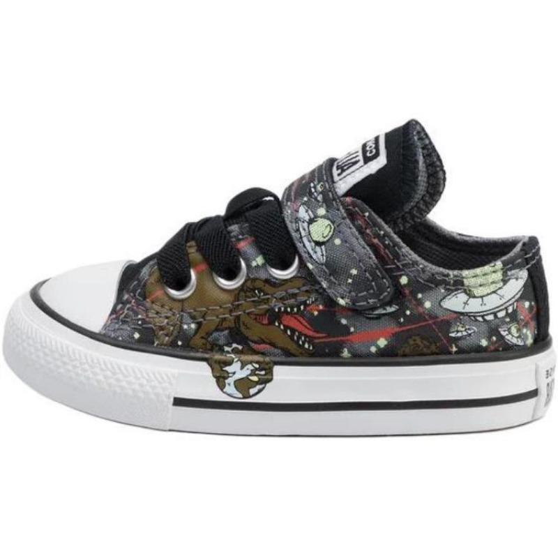 Converse All Star Toddler Low Walking Shoes Comfort Versatile Grey Black White 765394C 18