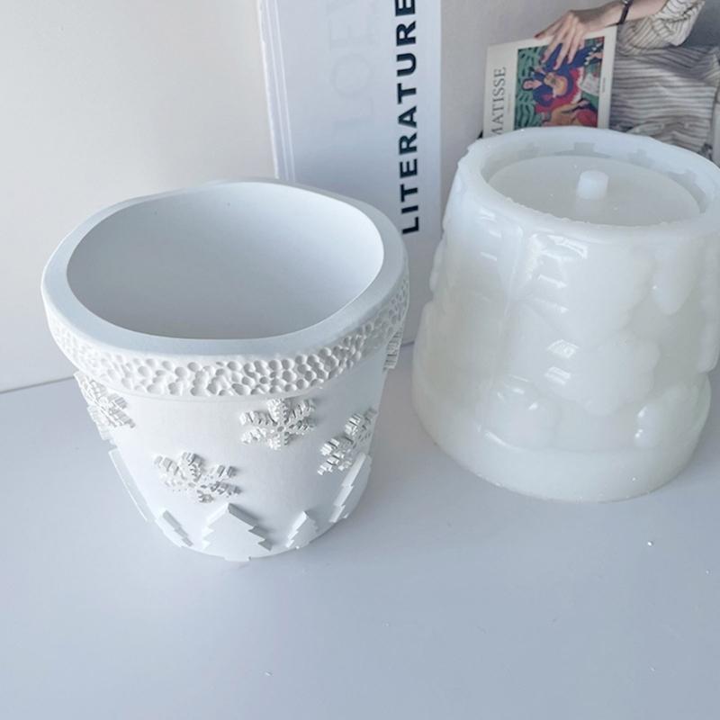 Candles Holder Resin Mold,Cement Gypsum Flower Pot Silicone Molds Epoxy Resin Casting Molds for DIY Jewelry Storage Box