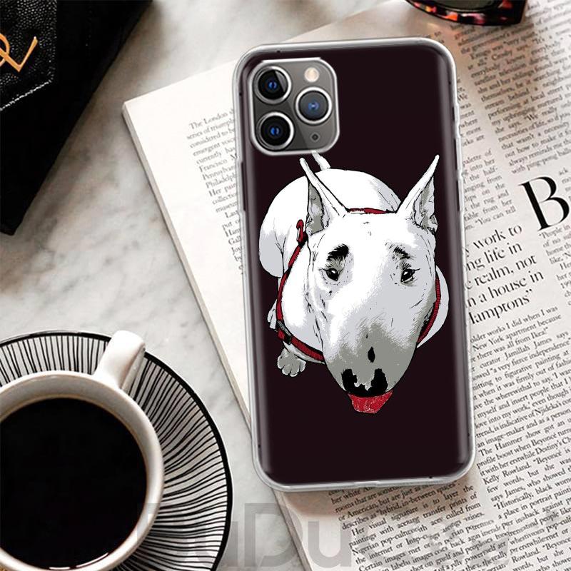 Bull Terrier Dog Puppies Cover For iPhone 16 15 14 13 12 11 Pro Max Apple Phone Case X XS 7 Plus 8 + Art Customized Print Shell