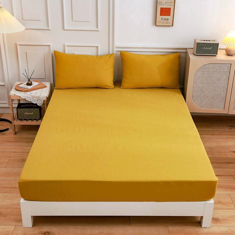 Solid Color Simple Sanded Bedspread Hat Pillowcase Set Single Double Sizes for Home Available for Cross-Border Amazon