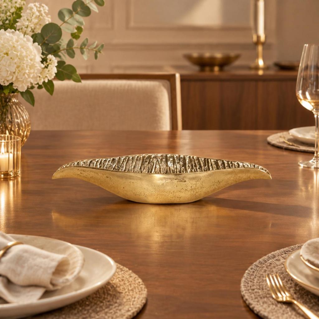 Aluminum Decorative Fruit Tray Versatile Leaf-Shaped