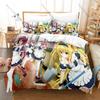 Cool Classic To Love Ru Ecchi Manga Print Bedding Set 3in1 1 Duvet Cover 2 Pillowcases Soft Home Textile For Anime Collectors