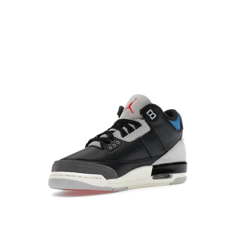 Air Jordan 3 Retro OG GS Rare Air Kids Sneakers Black Chile-Red Neutral-Grey IB8968-004