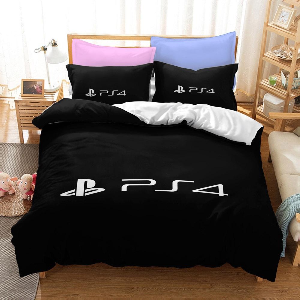 Bedding Kit, Game Console Symbol Series Size Three-Piece Quilt Cover