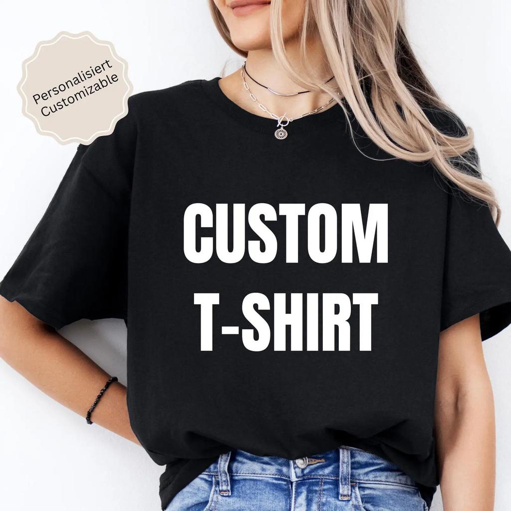 Custom T shirt featuring your own design or a single sided print sizes S 2XL various colors St
