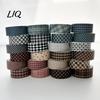 Artistic Washi Tape Roll 6 Rolls Plaid Set, Grid Checkered Pattern Masking Tape, Self Retro Adhesive Decorative for DIY Crafts, Journal, Scrapbook,