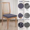 Office and Home Chair Cushion Cover, Square Seat Cushion Anti Fouling Cover Elastic Arc-shaped Chair Cover Stool Cover Split Type Cover