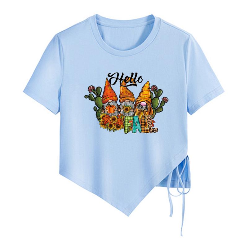 Hello Fall Patch For Clothing Sunflower Heat Press Appliqued T-Shirt Parches Ropa Hoodies Clothes Stickers Diy Craft Supplies