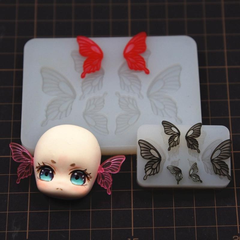 Ear Rings Epoxy Mould Eye Catching Butterfly Earrings Mold Customized Ear Pendant Silicone Molds for Craft Enthusiasts