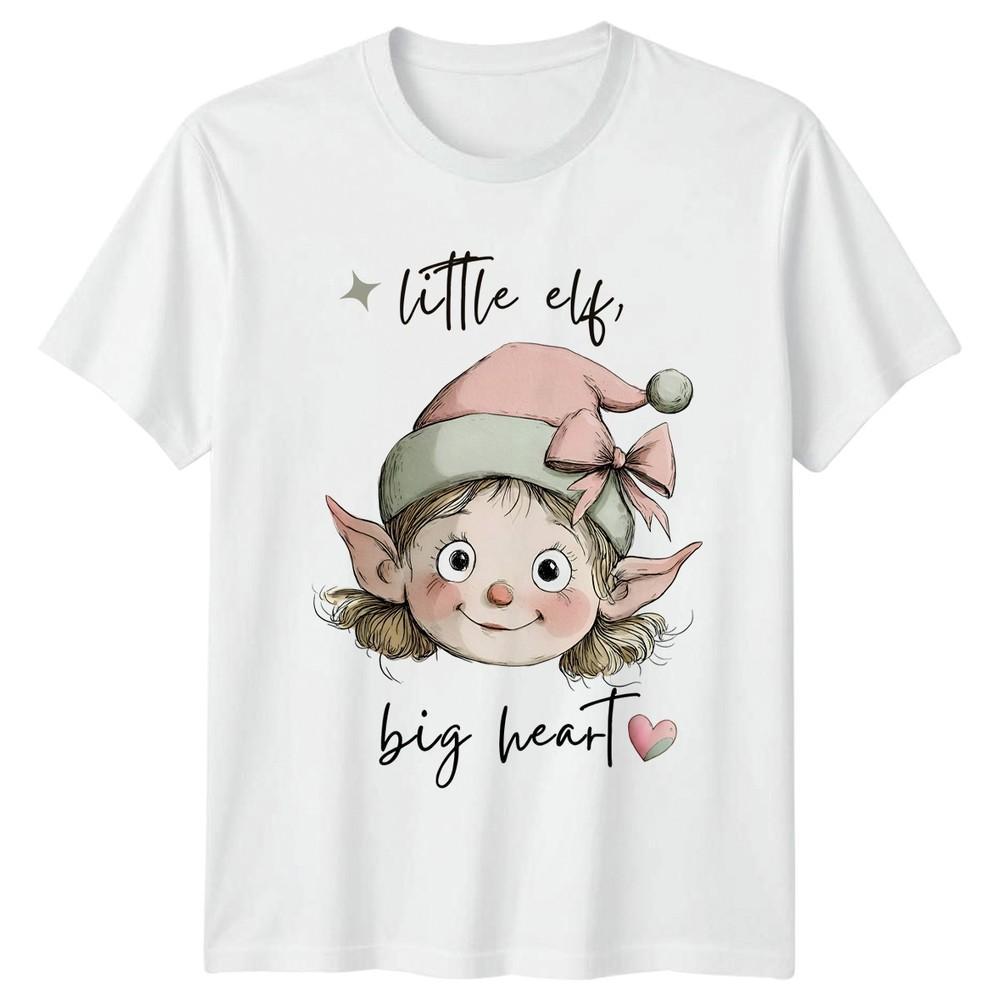 Little Elf Big Heart Christmas Holidays Unisexs TShirt Unisexs Tee Graphic Top S