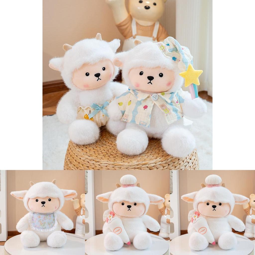 Giocattolo Pecora di Peluche con Imbottitura in Cotone PP per il Comfort e le Coccole dei Bambini