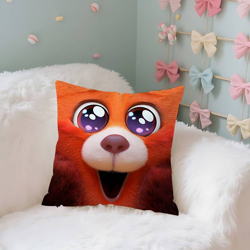 W-Turnings-Reds Bear Case Plush Fabric Soft Pillowcase Double Sided Print Cushion Cover Household Gifts
