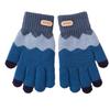 New Arrival: Children's Plush Fleece-lined Winter Gloves - Warm Five-Finger Design for Boys