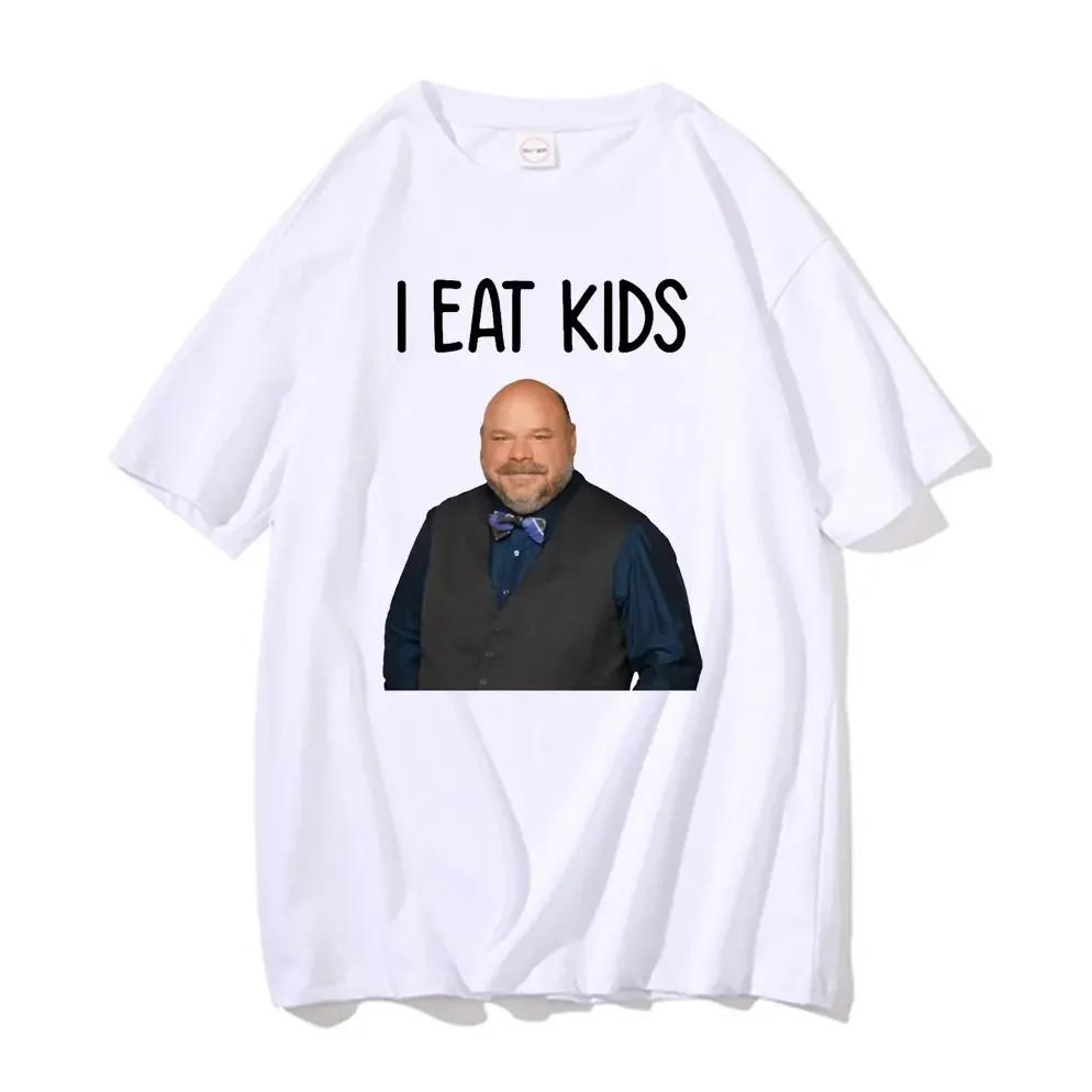 Bertram Eats Kids Funny Brand Men Women T-shirt I Eat Kids Tees Man Pure  Tops Short Sleeve New Black Casual Loose Tshirt