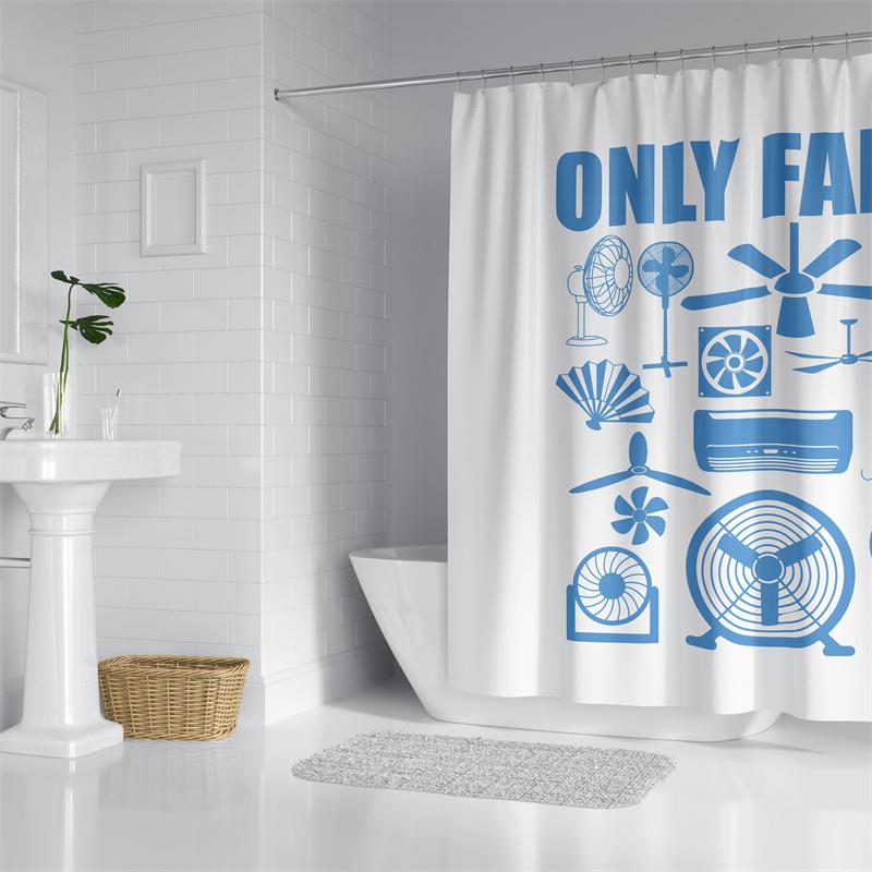 

Aertemisi Only Fan Set Funny Ventilators And Fans Shower Curtain Set With Grommets And Hooks For Bathroom Decor W60H190(CM)-1 Pcs