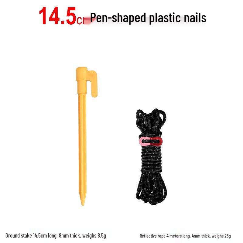 ZISIZ Camping Tent Pegs with Reflective Ropes
