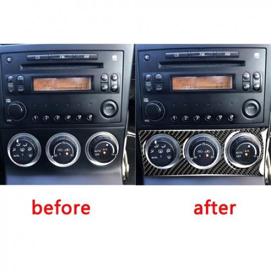 Carbon Fiber Interior Climate Console Cover Trim For Nissan 350Z 2003-2009