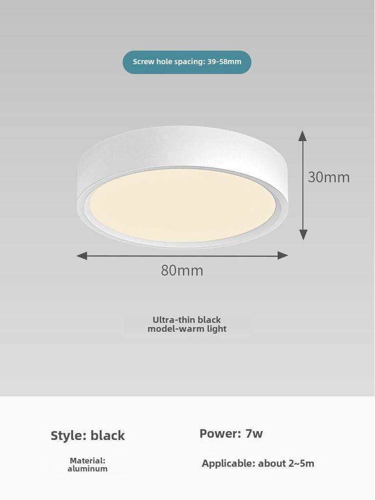 5-Zoll Ultra-Dünner Runder LED-Deckenstrahler für Gänge, Eingänge, Flure und Veranden
