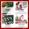 Santa Claus and Tree Window Cling Decorations for Christmas