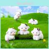 Adorable Resin Brave Little Cow Figurine Desktop Decoration Car Ornament Cute Cartoon Style