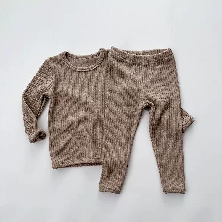 Spring Autumn Baby Clothing Set for 0-5Y Baby Girl Boy Homewear Warm Sweater +Pants Children Pajamas Baby Girl Clothes