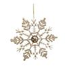 Christmas Ornaments Plastic Glitter Gold Snowflake/Reindeer/Angel Hanging Ornaments for Xmas Tree Winter Decoration