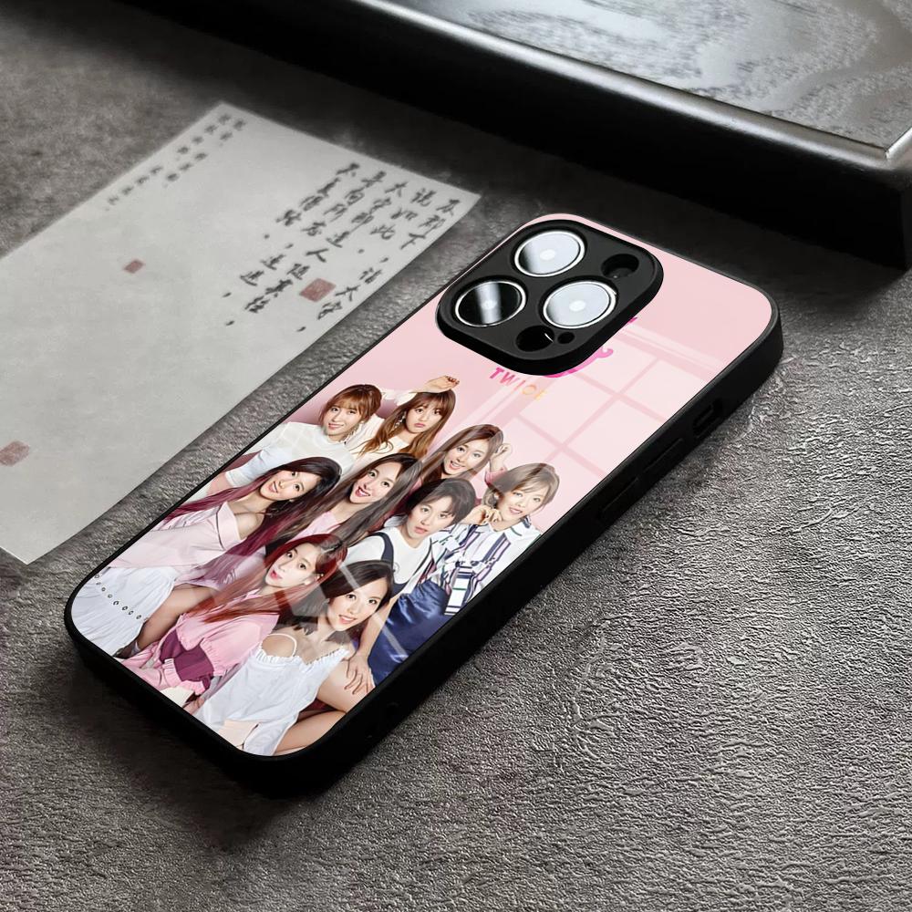 Kpop TWICE Phone Case for iPhone 18 16 Pro Max 15 Plus 14 Pro 12 11 13 Mini X XR XS Max 8 7 Plus SE Glass Cover
