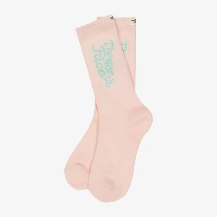 NY4MS01K White Label Lettering Socks SOFT PINK