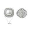 Luxury Hollow Out Pearl Rhinestone Metal Buttons 2Pcs for DIY Sewing Suit Dress Bag Decor Accessory