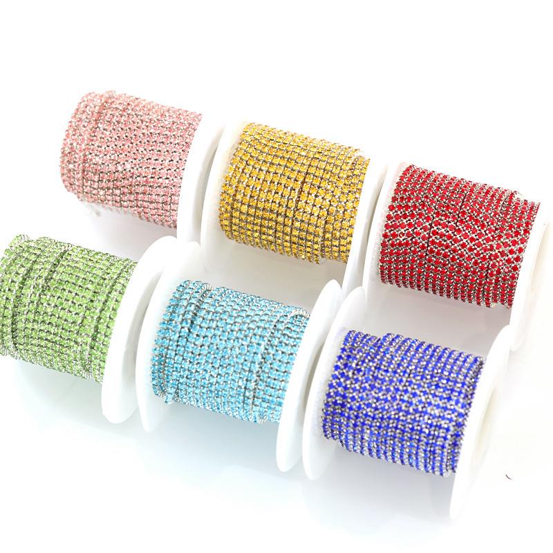 Crystal Rhinestone Chain, Glass Dense Claw Chain, Clothing Accessories Diy Wedding Accessories, Decorative Accessories