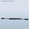 1Pcs 90° Elbow USB C to Type C Fast Charging Cable 6A Short Spring Data Cord for Phone Xiaomi Car Charger Wire