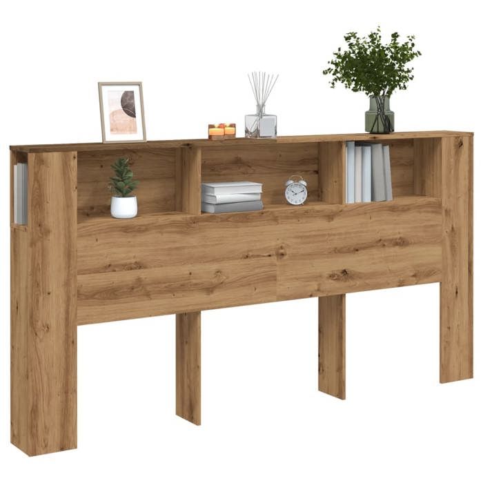 VidaXL Headboard Cabinet Artisan Oak 200x18.5x102.5 Cm, Headboard, Bedroom Cabinet, Headboard 856887