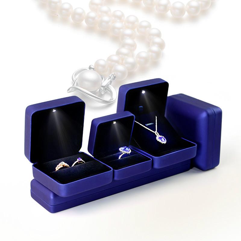 Creative LED Wedding Ring Box with Luminous Light for Jewelry
