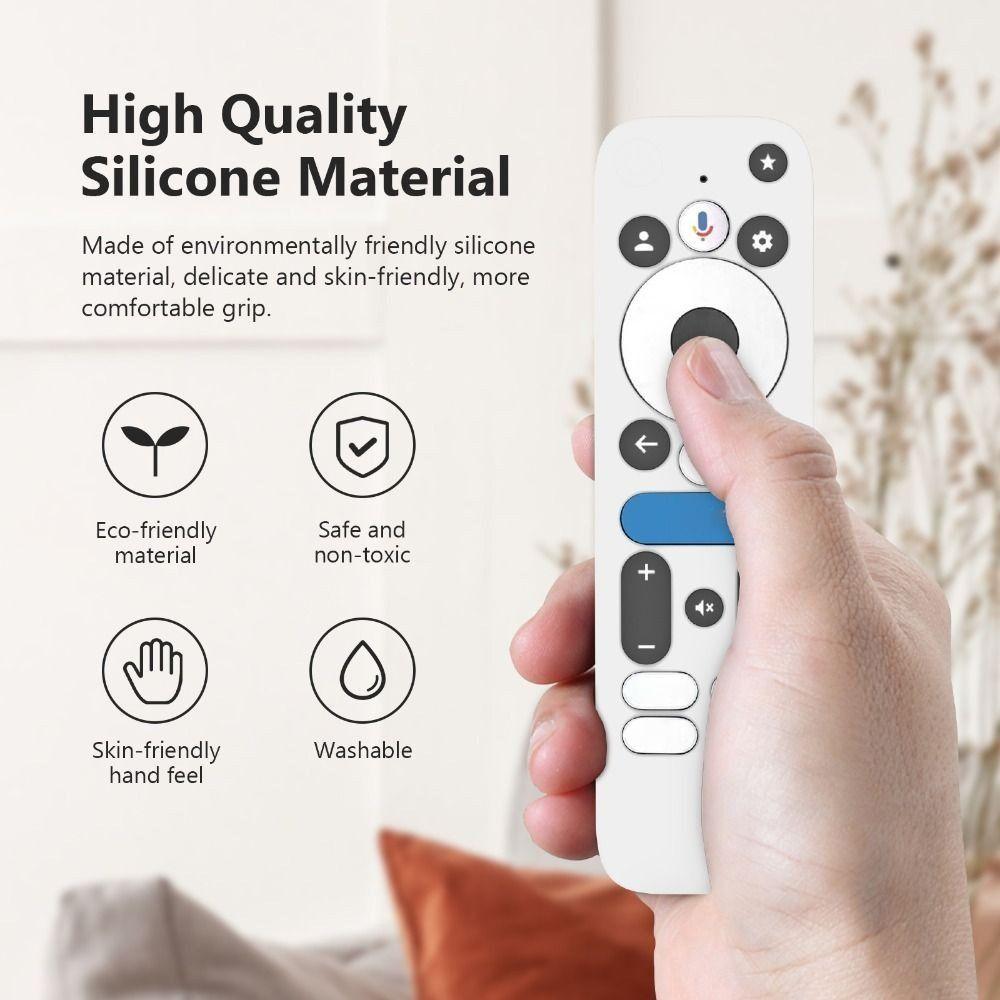 New Silicone Protective Case with Lanyard Protector Soft Shell Shockproof Remote Control Sleeve for onn.GoogleTV Box 4K Pro 2025