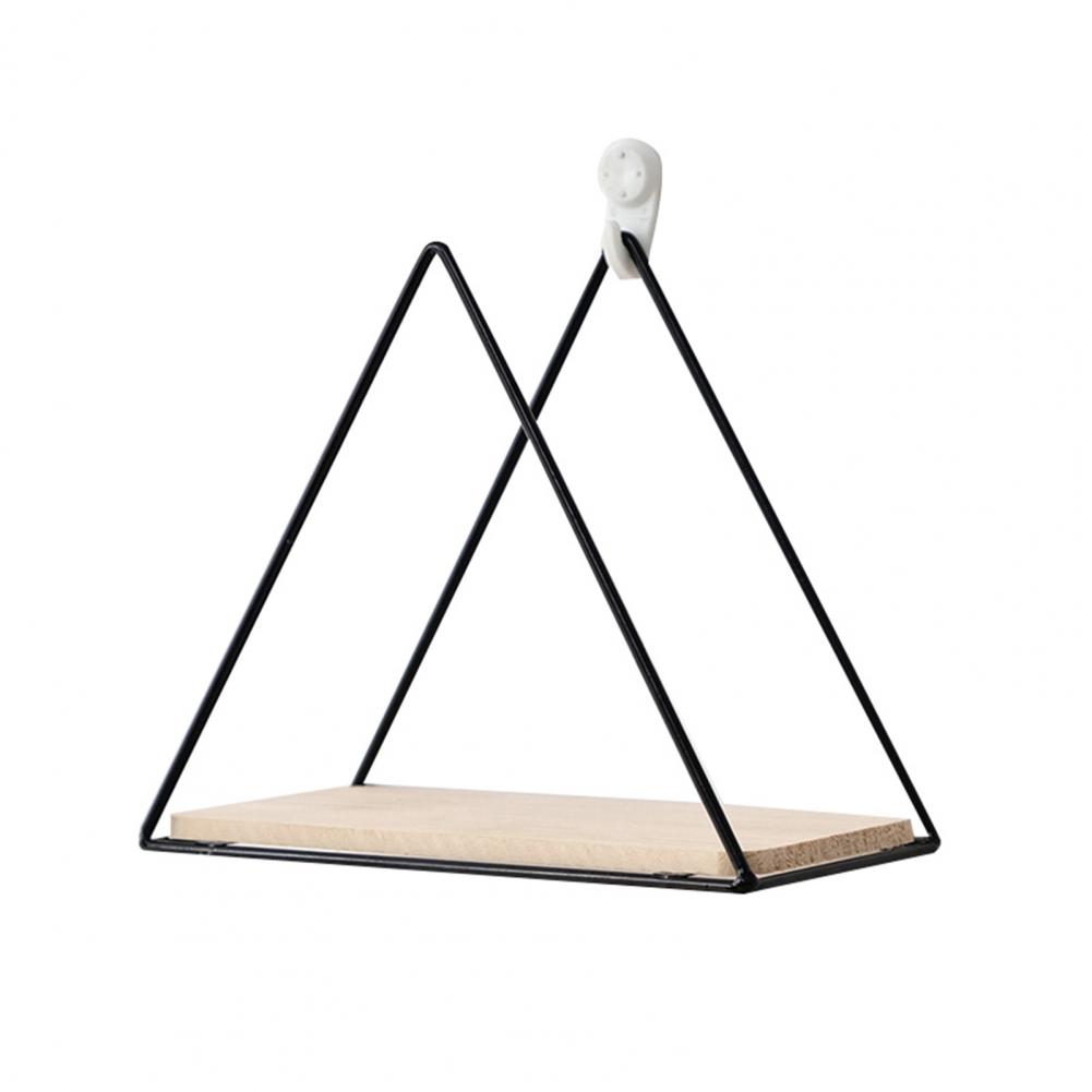 Iron Storage Shelf Geometric Nordic Style Storage Rack Novelty Artistic Storage Holder DIY Wall Mounted Home Decor Storage Shelf
