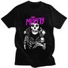 Custom Horror Punk Rock Misfits Skull T Shirts for Men Pure Cotton Tee Tops Tshirt Casual Tshirt