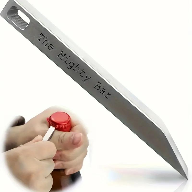 Daily carrying pocket small stainless steel multifunctional key pry bar bottle opener heavy-duty stainless steel keychain