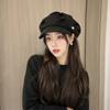Y2K Pleated Beret Hat Octagonal Cap Pleated Octagonal Cap Retro Cloud Painter Hat  Lady