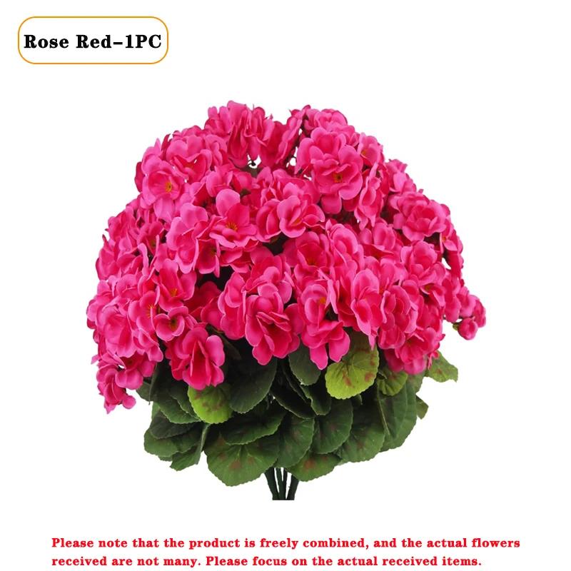 

1-8PCS Faux Greenery Artificial Begonia Flowers Home Decor Wedding Scene Ornaments Simulation Floral Arrangement Display