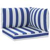 Pallet Cushions 3 Pcs Blue & White Striped Oxford Fabric