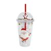 450ml Double Wall Insulated Glitter Cup Reusable Water Tumbler Straw Cups Plastic Drinking Cup Perfect Gift for Children