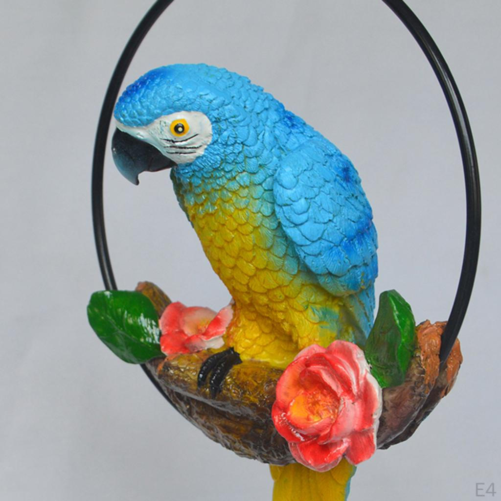 Parrot Figurine for Outdoor Garden Display
