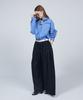 Meuameu Signature Unbalance Pin Tuck Flare Slacks