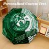 8 Rib Auto Folding Umbrella Hibernian FC Print Custom Name Text Portable Rain Gear