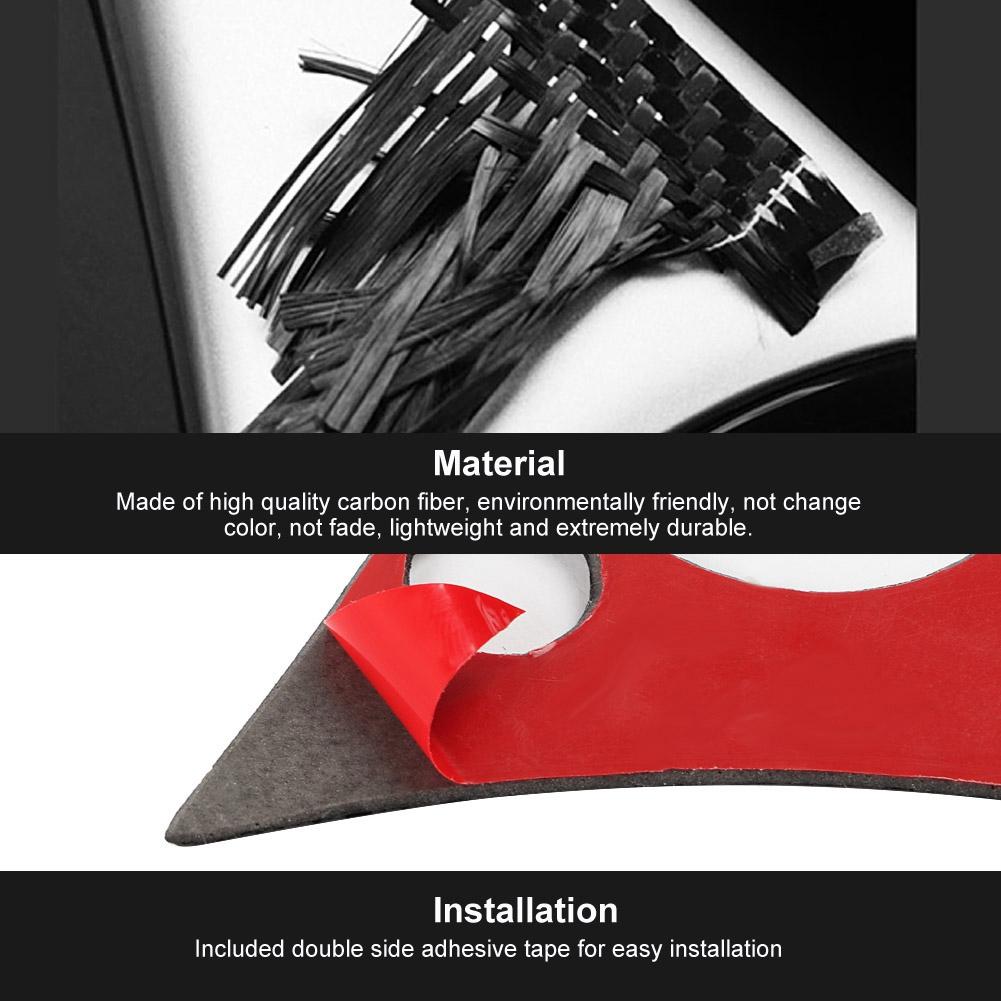 2pcs Carbon Fiber Car Steering Wheel Button Trim Sticker Decal for Mercedes W204 C Class 07 10